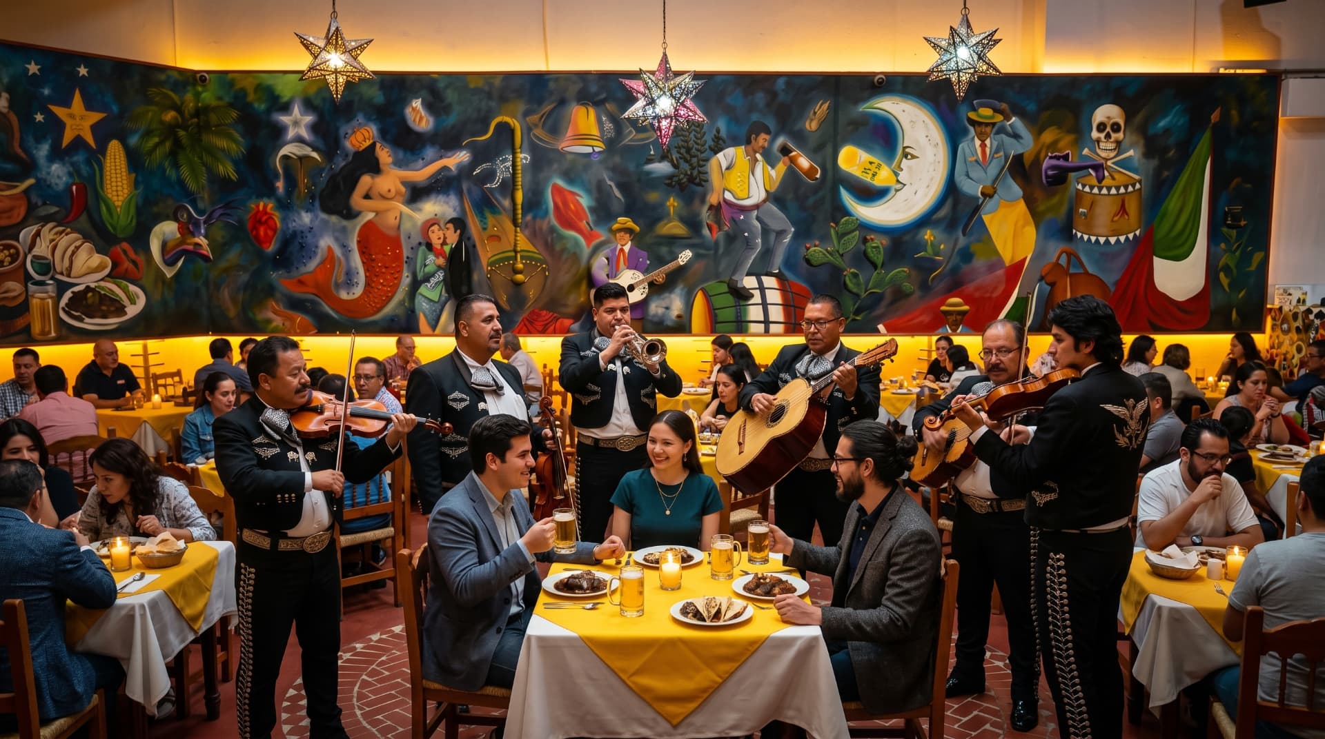 Mariachis amenizando una celebración en San Miguelito